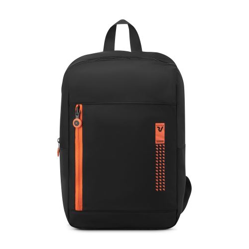 Roncato skladací batoh COMPACT čierna/spot jasná oranžová 40x25x20 cm